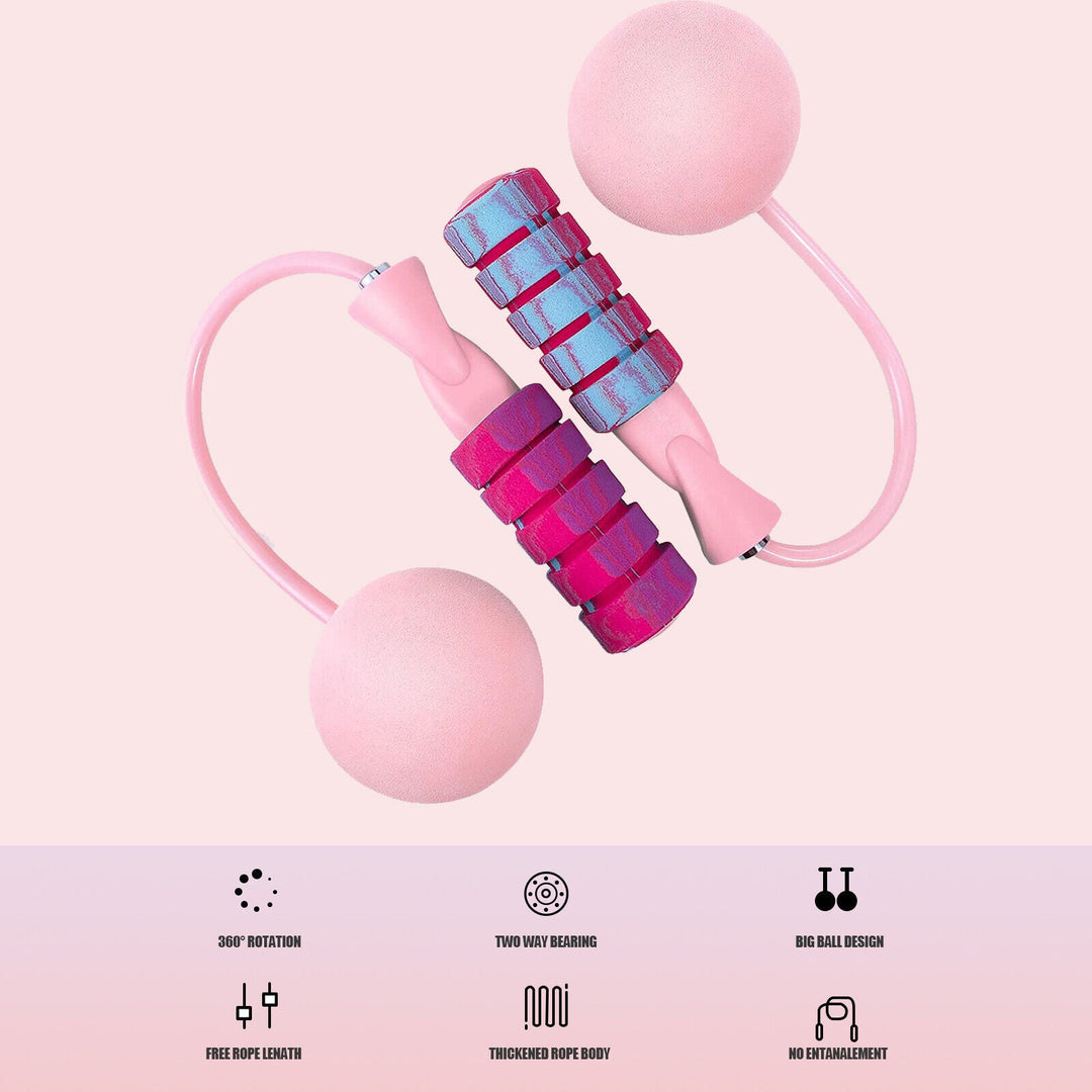 Adjustable Rope or Ropeless 2 in 1 Jump Ropes Training Skipping Fitness Weighted - Tenko Co., Ltd.
