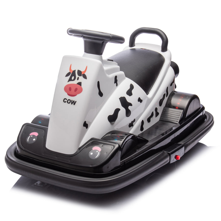 12V Kids Ride On Motor Bumper Car,integrating system,Rotate 360 degrees in place,Collision triggers sound effects and lights,Four-wheel waterfall light,Cute appearance design for kids aged 3-5. - Tenko Co., Ltd.