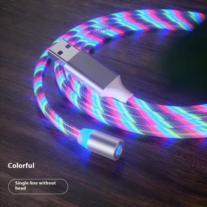 Magnetic Charging Cable Streamer Fast Charging Cable Lighting Micro USB Cable LED Magnet Charger Type-C Cable Tenko Store