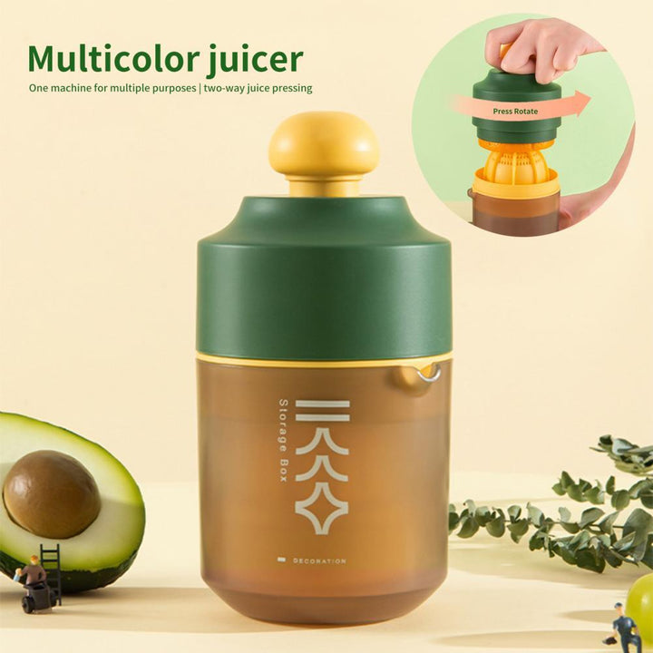 Mini Portable Manual Juicer Citrus Juicer Manual Lemon Squeezer Lime Orange Juicer Homemade DIY Fruit Orange Separating Juicer Fruit Separator Not Splash Semi-Transparent Non-electric Lemon Squeezer Tenko Store