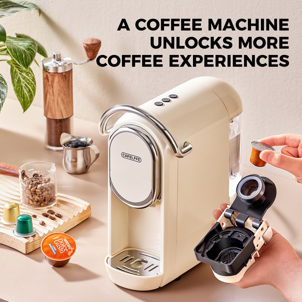 CAFELFFE 3 - in - 1 Capsule Coffee Machine: 19Bar Pressure, Hot/Cold Extraction for Global Coffee Lovers - MK609 - Tenko Co., Ltd.