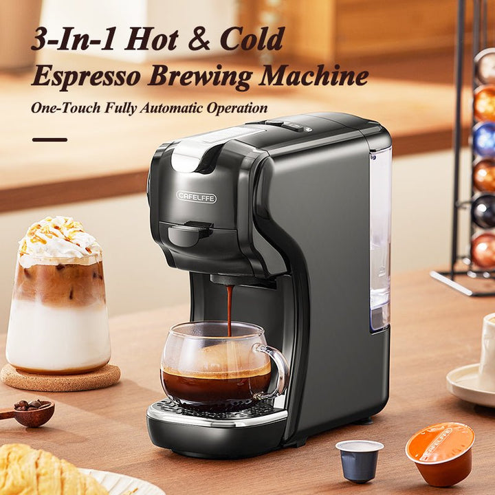 CAFELFFE 3 - in - 1 Hot & Cold Espresso Brewing Machine: 19Bar Pressure, Customizable Cup Sizes, All - in - One Extraction for Global Coffee Lovers - MK611 - Tenko Co., Ltd.