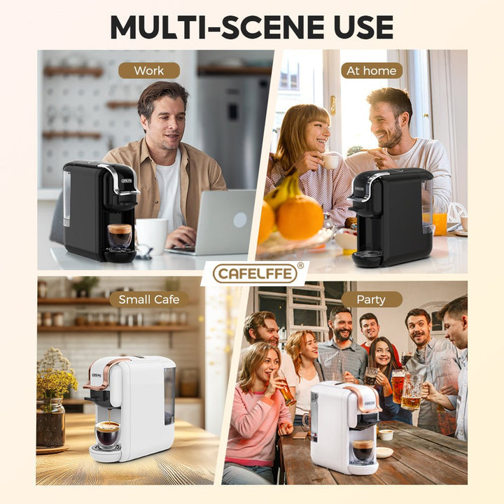 CAFELFFE 4 - in - 1 Capsule Coffee Machine: 19Bar Pressure, One - Button Operation for Global Coffee Lovers - MK603 - Tenko Co., Ltd.