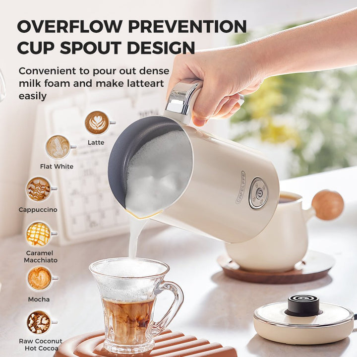 CAFELFFE MK202 - in - 1 Multi - Function Hot and Cold Milk Frother: Precise Temperature Control, Large Capacity, Easy - Clean for Global Coffee Enthusiasts - Tenko Co., Ltd.