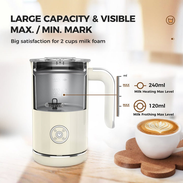CAFELFFE MK202 - in - 1 Multi - Function Hot and Cold Milk Frother: Precise Temperature Control, Large Capacity, Easy - Clean for Global Coffee Enthusiasts - Tenko Co., Ltd.