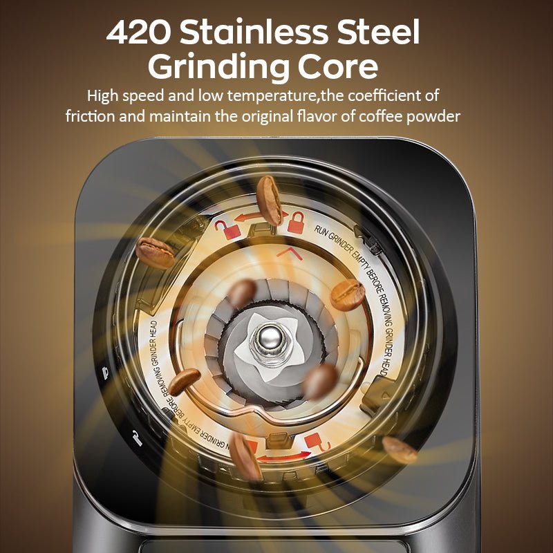 CAFELFFE MK301 Coffee Grinder: 48 - Gear Adjustment, 420 Stainless Steel Core, Anti - Static & Detachable for Even Grinding Worldwide - Tenko Co., Ltd.