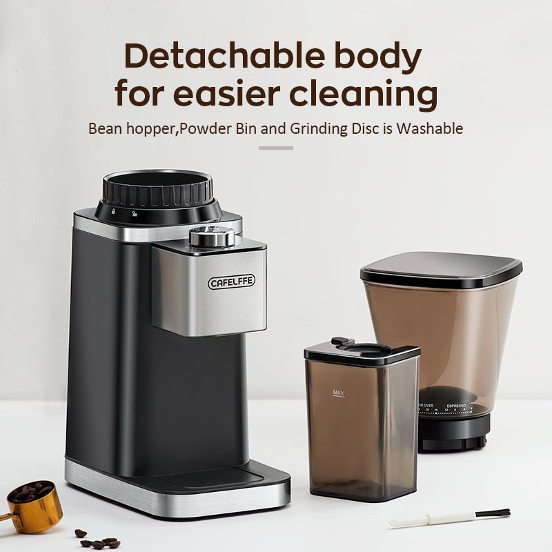 CAFELFFE MK301 Coffee Grinder: 48 - Gear Adjustment, 420 Stainless Steel Core, Anti - Static & Detachable for Even Grinding Worldwide - Tenko Co., Ltd.