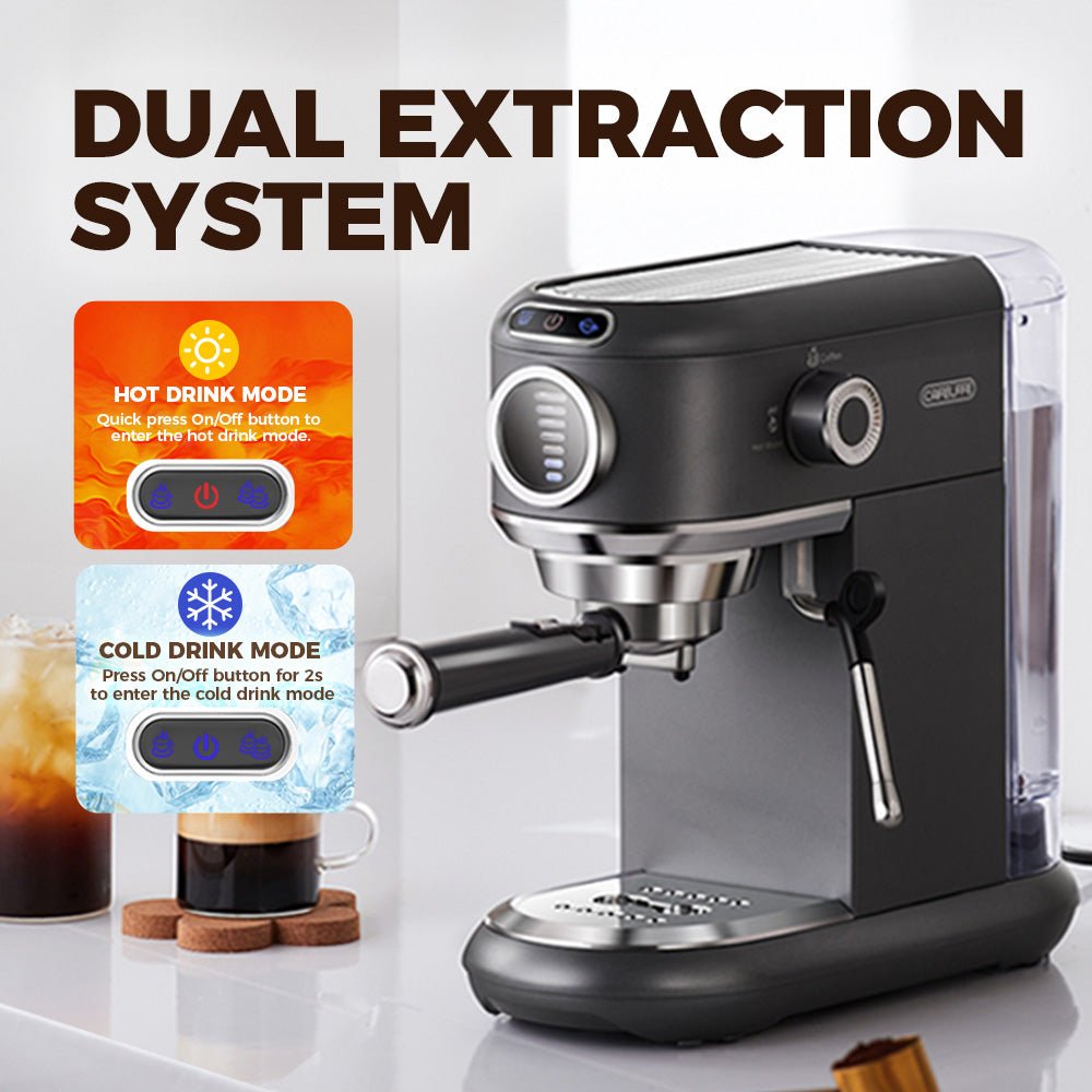 CAFELFFE MK601F 4in1 Multi - Capsule Espresso Maker: 19 Bar Pressure, PID Temp Control, Hot & Cold Brew, Compatible with Nespresso, Dolce Gusto & More - Tenko Co., Ltd.