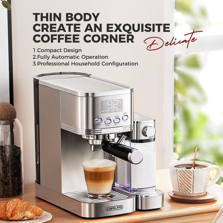 CAFELFFE MK801 Automatic Espresso Machine: 20 - Bar Pressure, 3 - Level Temp Control, 0.7L Milk Box, Multi - Flavor Coffee Maker for Global Users - Tenko Co., Ltd.