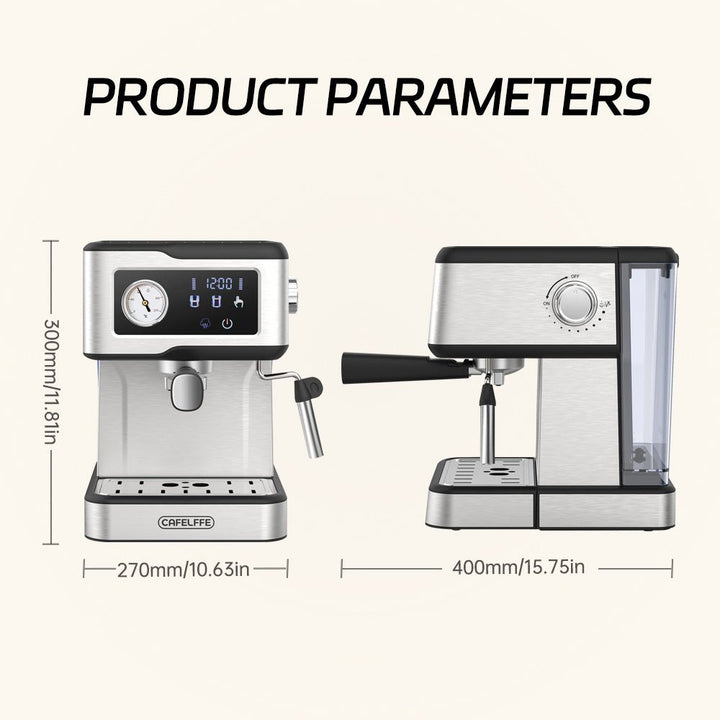 CAFELFFE MK901 Espresso Machine: 20 - Bar Pressure, PID Temperature Control, Smart Touch Panel, Volumetric Control for Global Coffee Lovers - Tenko Co., Ltd.