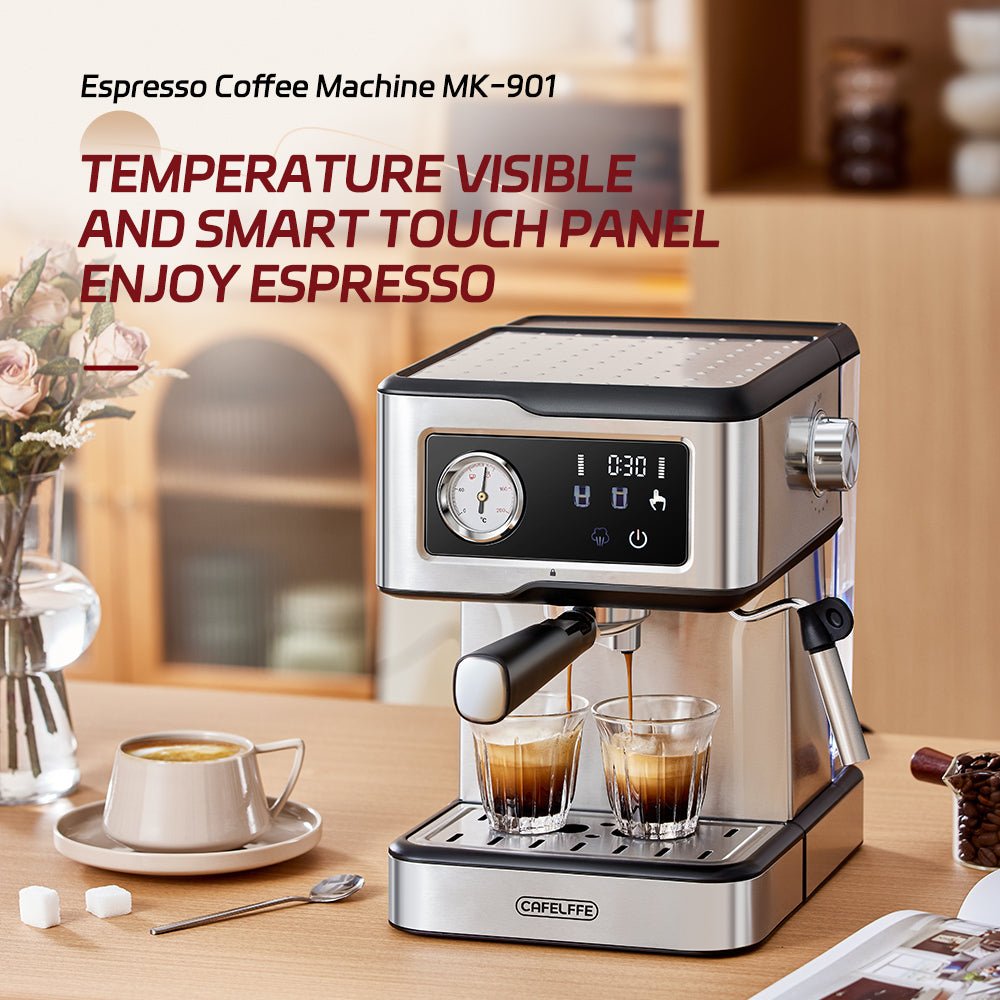 CAFELFFE MK901 Espresso Machine: 20 - Bar Pressure, PID Temperature Control, Smart Touch Panel, Volumetric Control for Global Coffee Lovers - Tenko Co., Ltd.