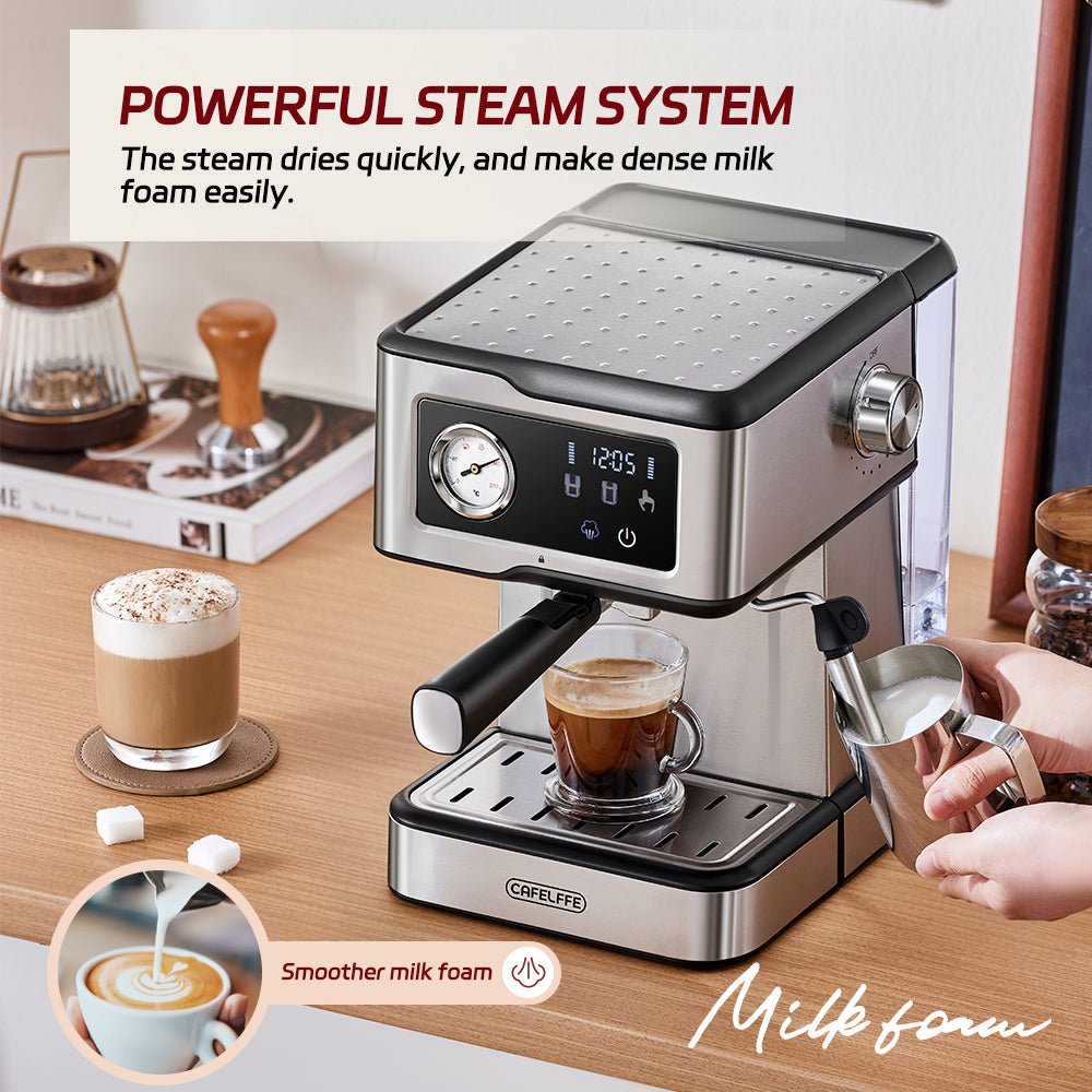 CAFELFFE MK901 Espresso Machine: 20 - Bar Pressure, PID Temperature Control, Smart Touch Panel, Volumetric Control for Global Coffee Lovers - Tenko Co., Ltd.