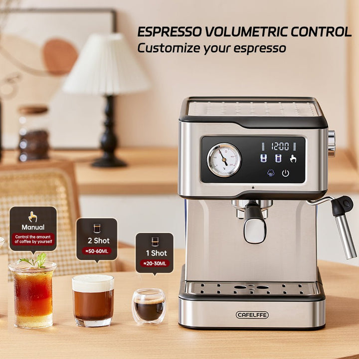 CAFELFFE MK901 Espresso Machine: 20 - Bar Pressure, PID Temperature Control, Smart Touch Panel, Volumetric Control for Global Coffee Lovers - Tenko Co., Ltd.