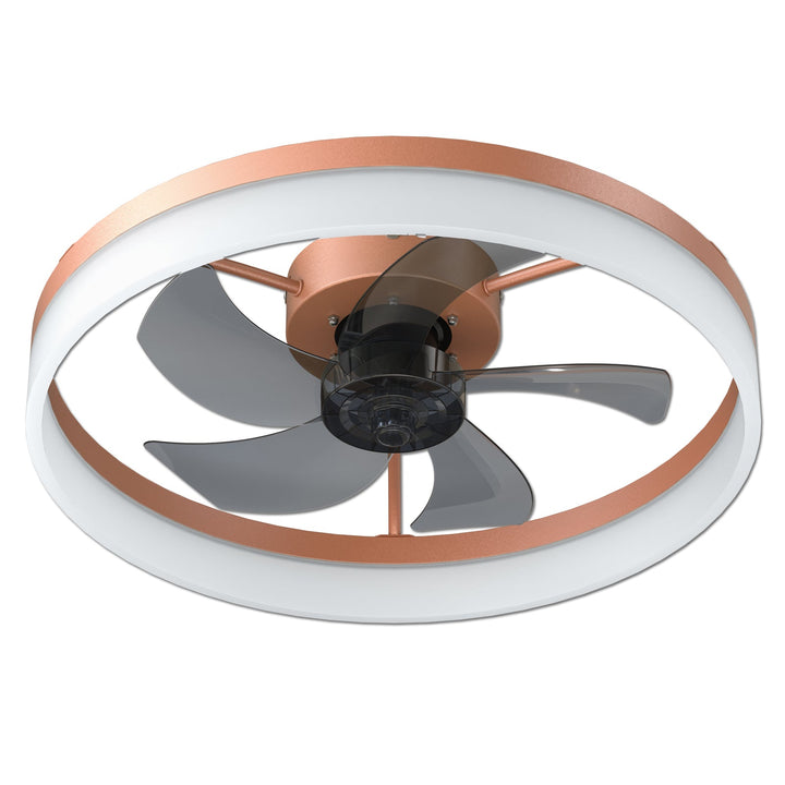 Ceiling Fans with Lights Dimmable LED Embedded installation of thin modern ceiling fans(Rose Gold) - Tenko Co., Ltd.