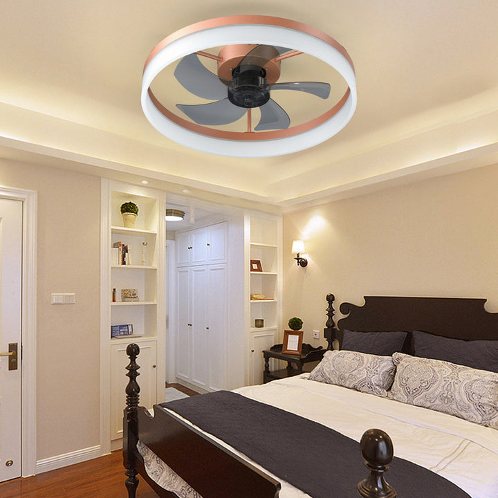 Ceiling Fans with Lights Dimmable LED Embedded installation of thin modern ceiling fans(Rose Gold) - Tenko Co., Ltd.