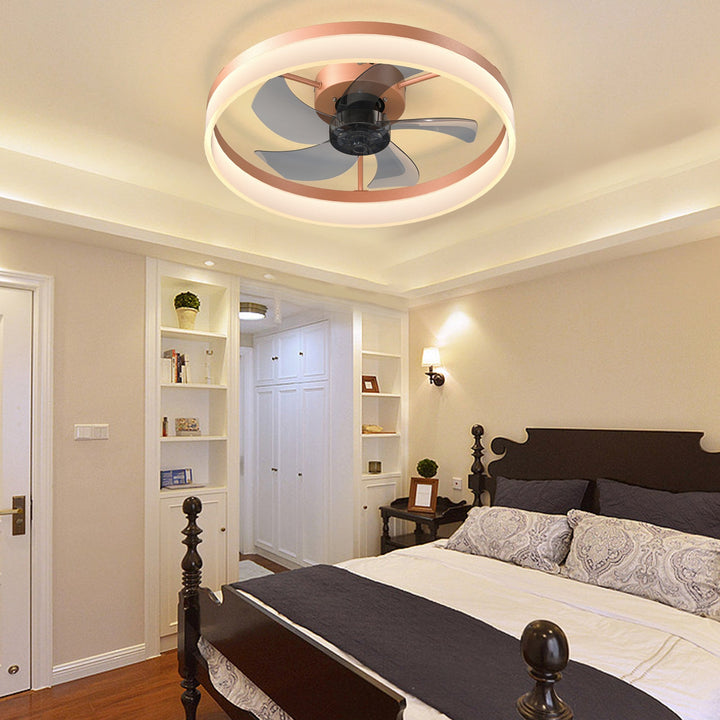 Ceiling Fans with Lights Dimmable LED Embedded installation of thin modern ceiling fans(Rose Gold) - Tenko Co., Ltd.