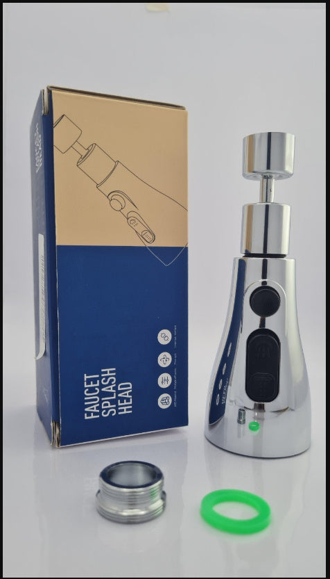 Universal Pressurized Faucet Sprayer Anti-splash 360 Degree Rotating Water Tap Three Stall Water Saving Faucet Nozzle Adapter Tenko Store