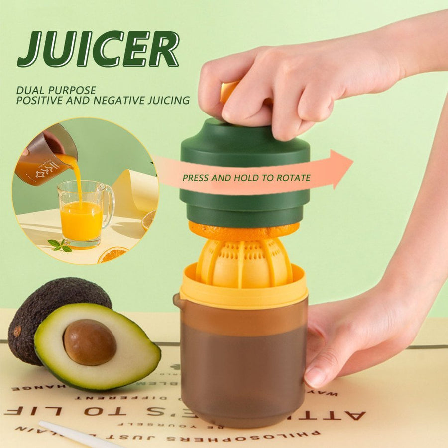 Mini Portable Manual Juicer Citrus Juicer Manual Lemon Squeezer Lime Orange Juicer Homemade DIY Fruit Orange Separating Juicer Fruit Separator Not Splash Semi-Transparent Non-electric Lemon Squeezer Tenko Store