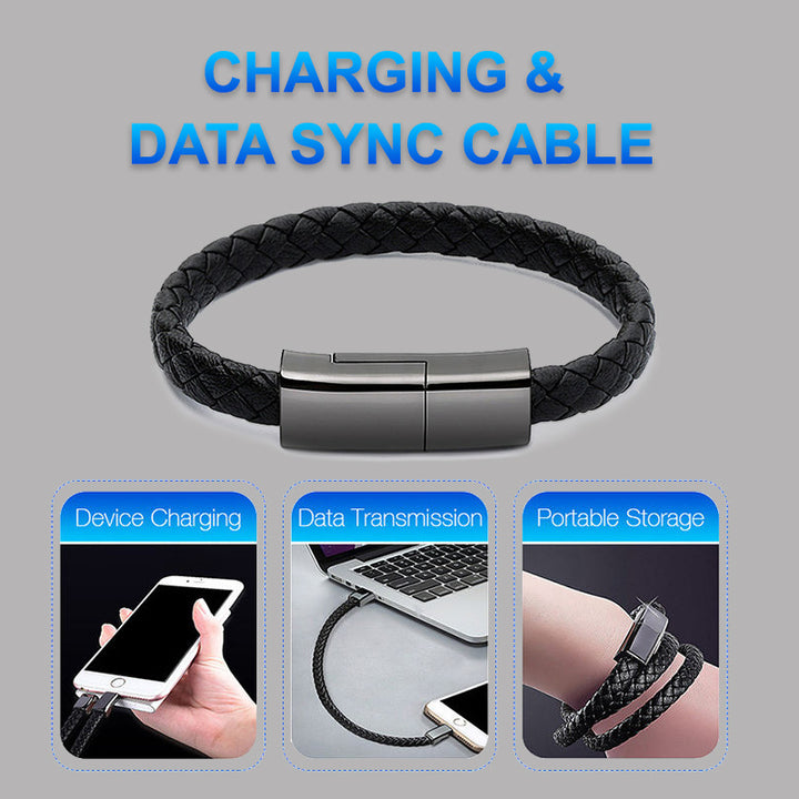 New Bracelet Charger USB Charging Cable Data Charging Cord For IPhone14 13 Max USB C Cable For Phone Micro Cable Tenko Store