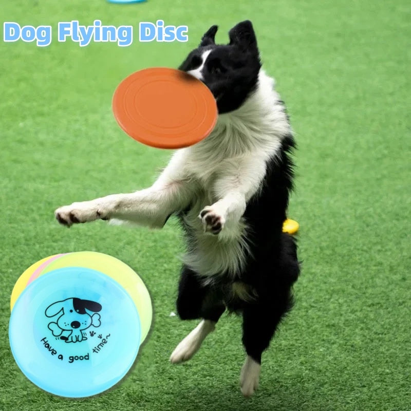Silicone Flying Saucer Funny Pets Dog Cat Toy Dog Game Flying Discs Resistant Chew Puppy Training Interactive Pet Supplies Tenko Store