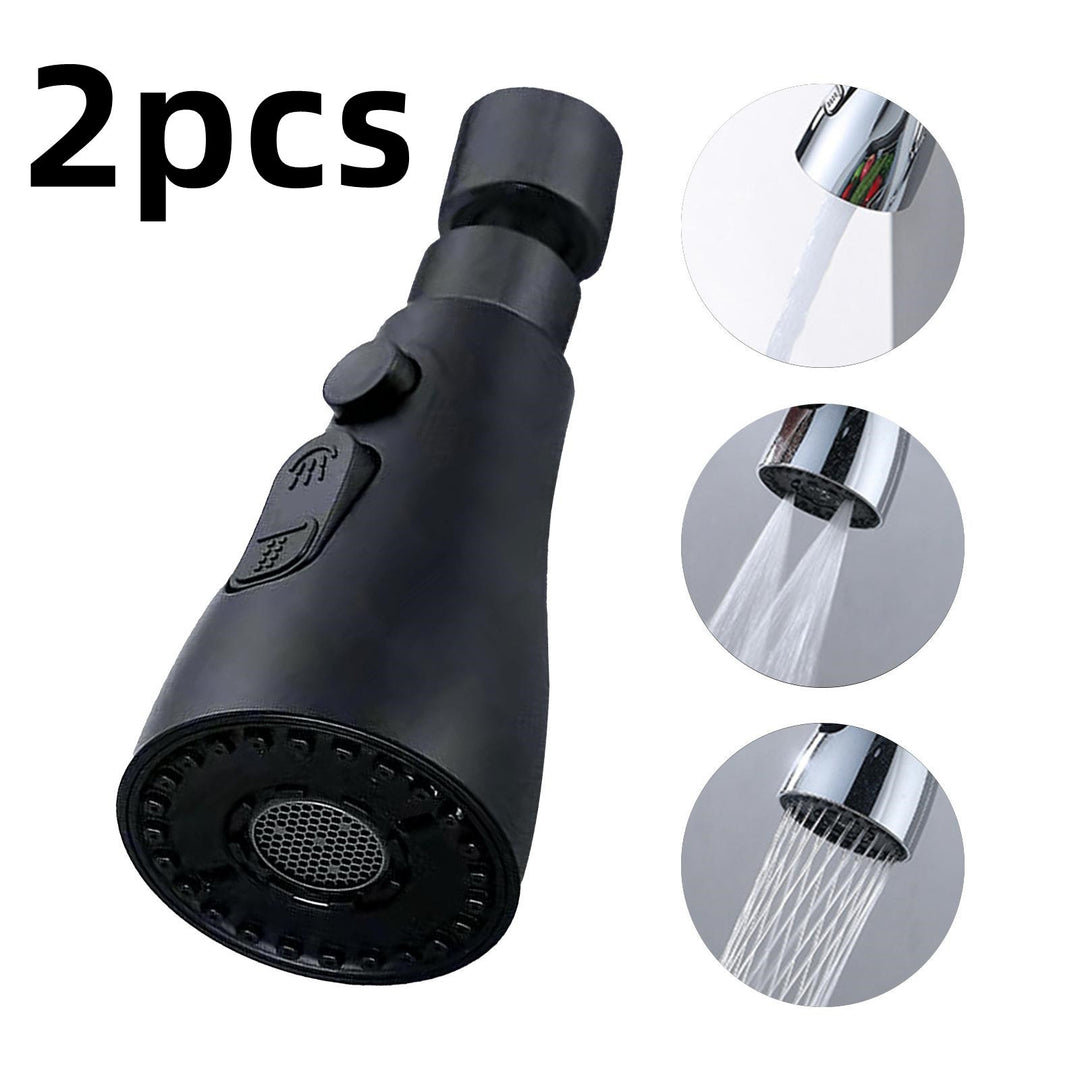 Universal Pressurized Faucet Sprayer Anti-splash 360 Degree Rotating Water Tap Three Stall Water Saving Faucet Nozzle Adapter Tenko Store