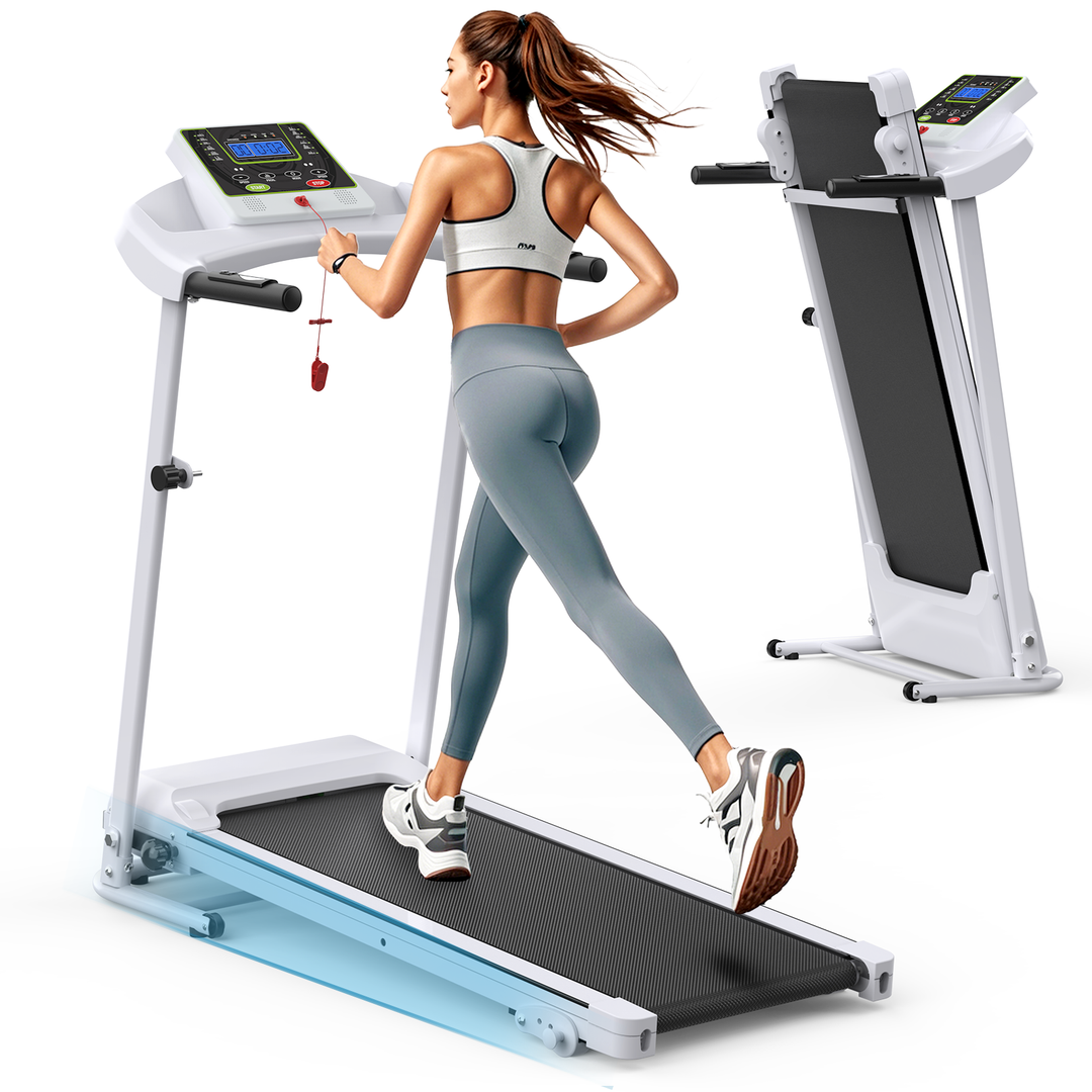 Folding Treadmill with Incline 2.5HP 12KM/H Electric Treadmill for Home Foldable, Bluetooth Music Cup Holder Heart Rate Sensor Walking Running Machine for Indoor Home Gym Exercise Fitness - Tenko Co., Ltd.