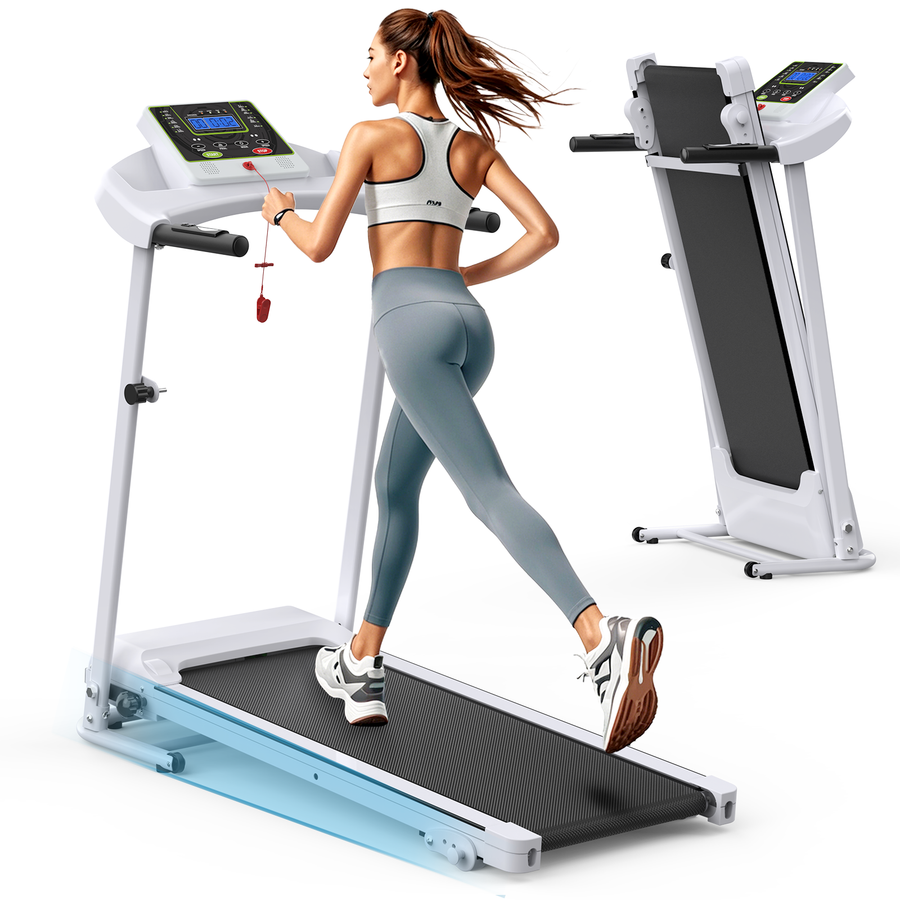 Folding Treadmill with Incline 2.5HP 12KM/H Electric Treadmill for Home Foldable, Bluetooth Music Cup Holder Heart Rate Sensor Walking Running Machine for Indoor Home Gym Exercise Fitness - Tenko Co., Ltd.