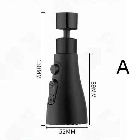 Universal Pressurized Faucet Sprayer Anti-splash 360 Degree Rotating Water Tap Three Stall Water Saving Faucet Nozzle Adapter Tenko Store