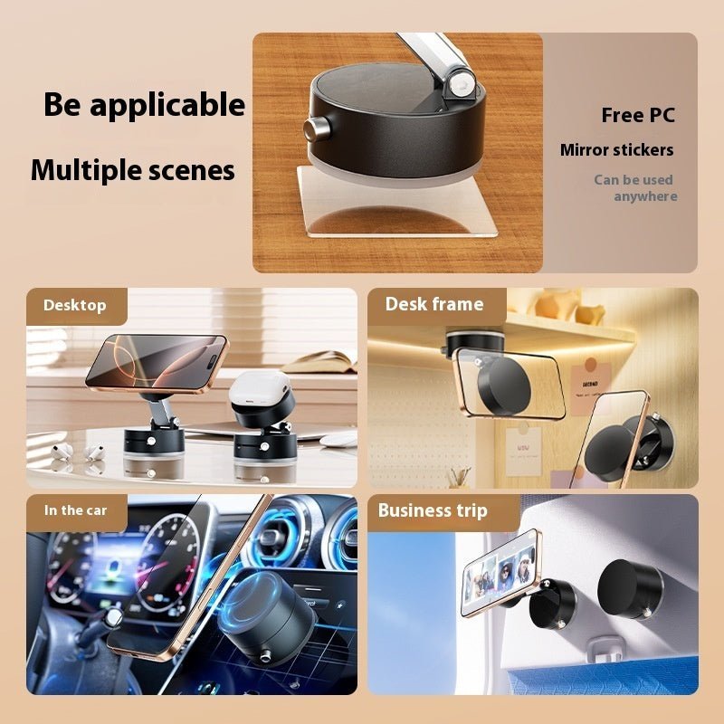 Foldable Magnetic Vacuum Car Phone Holder Foldable Suction Cup With Suction Cup Hands - Free Navigation For Smart Phone - Tenko Co., Ltd.