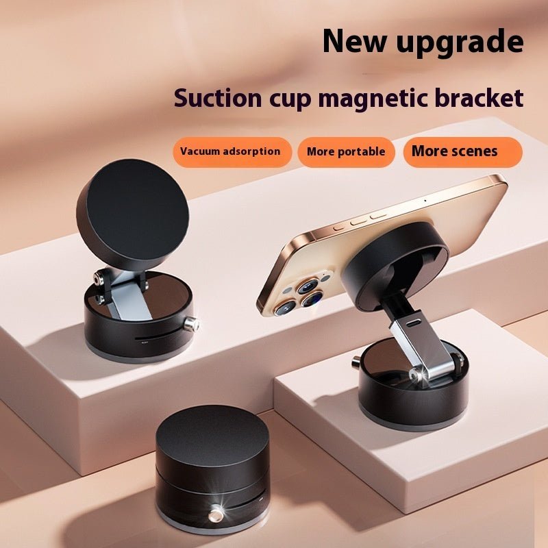 Foldable Magnetic Vacuum Car Phone Holder Foldable Suction Cup With Suction Cup Hands - Free Navigation For Smart Phone - Tenko Co., Ltd.
