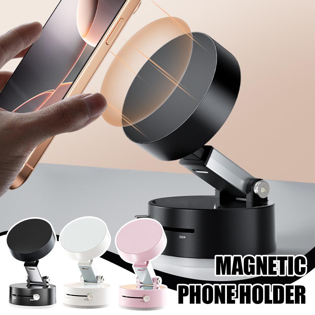 Foldable Magnetic Vacuum Car Phone Holder Foldable Suction Cup With Suction Cup Hands - Free Navigation For Smart Phone - Tenko Co., Ltd.