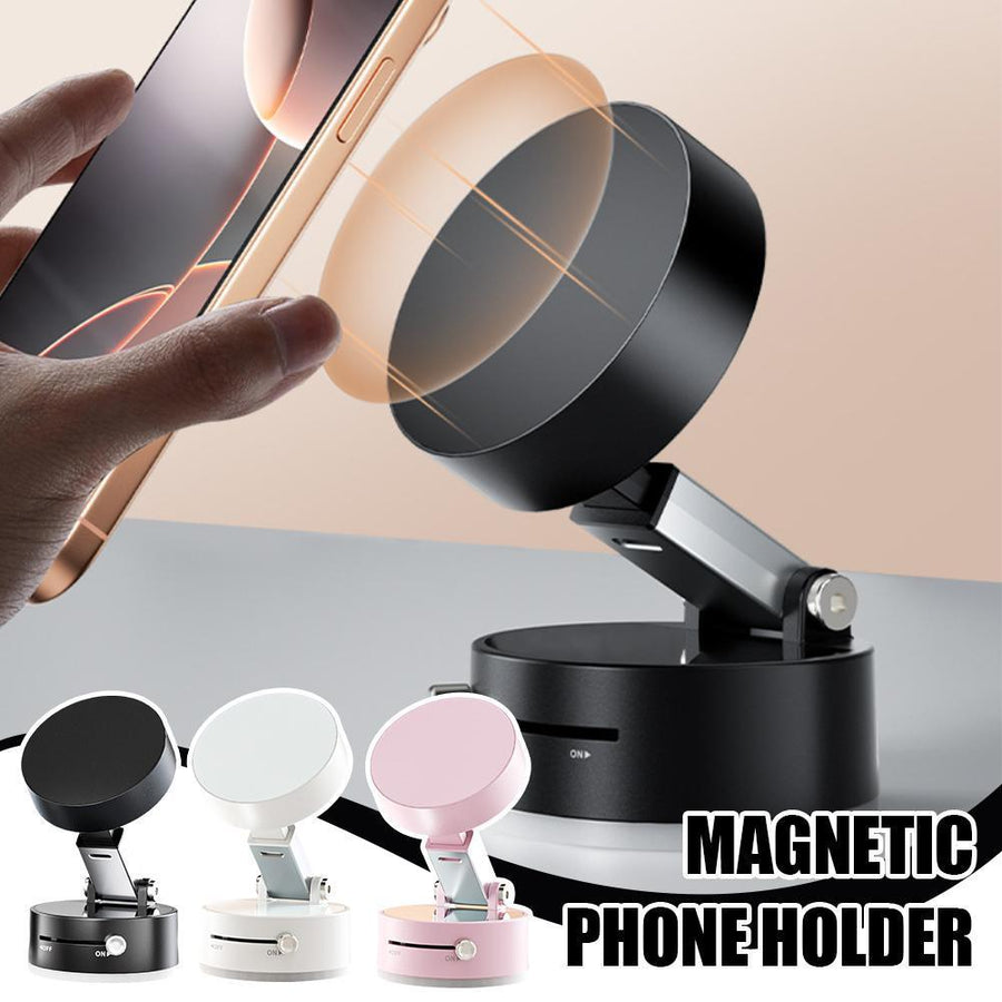 Foldable Magnetic Vacuum Car Phone Holder Foldable Suction Cup With Suction Cup Hands - Free Navigation For Smart Phone - Tenko Co., Ltd.