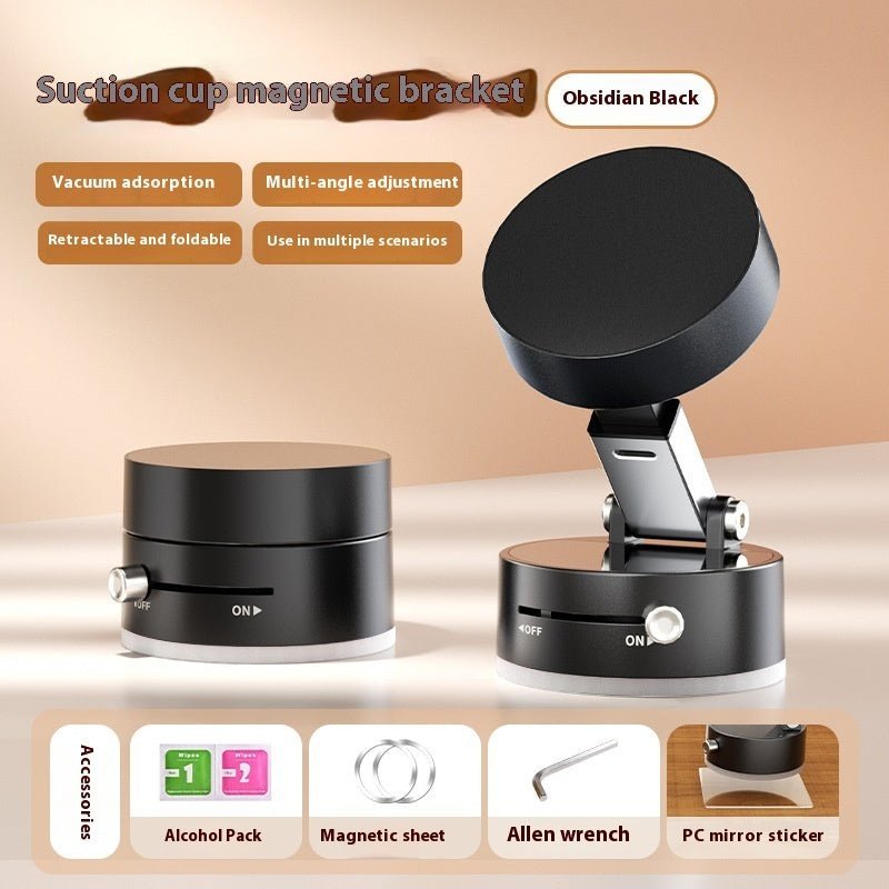 Foldable Magnetic Vacuum Car Phone Holder Foldable Suction Cup With Suction Cup Hands - Free Navigation For Smart Phone - Tenko Co., Ltd.