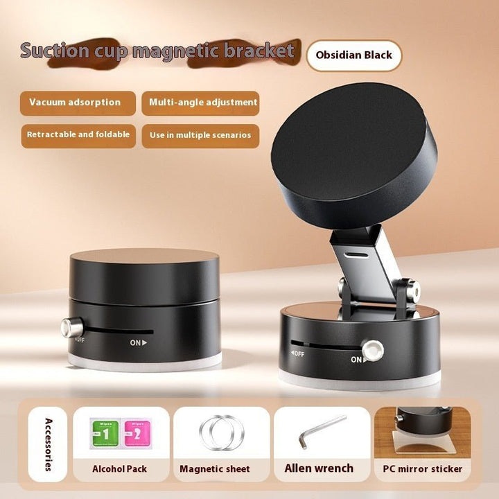 Foldable Magnetic Vacuum Car Phone Holder Foldable Suction Cup With Suction Cup Hands - Free Navigation For Smart Phone - Tenko Co., Ltd.