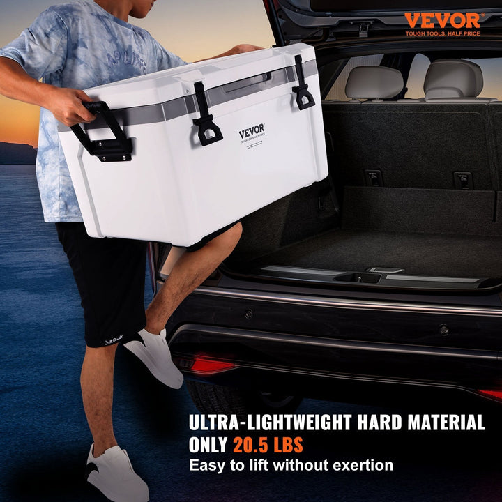 Insulated Portable Cooler, 52 qt, Holds 50 Cans, Ice Retention Hard Cooler with Heavy Duty Handle, Ice Chest Lunch Box for Camping, Beach, Picnic, Travel, Outdoor, Keeps Cool for up to 6 Days - Tenko Co., Ltd.