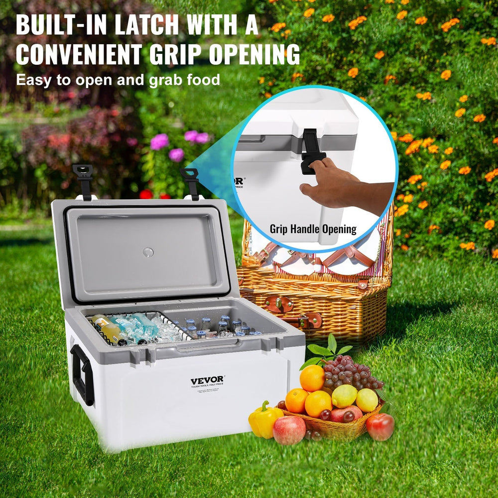 Insulated Portable Cooler, 52 qt, Holds 50 Cans, Ice Retention Hard Cooler with Heavy Duty Handle, Ice Chest Lunch Box for Camping, Beach, Picnic, Travel, Outdoor, Keeps Cool for up to 6 Days - Tenko Co., Ltd.