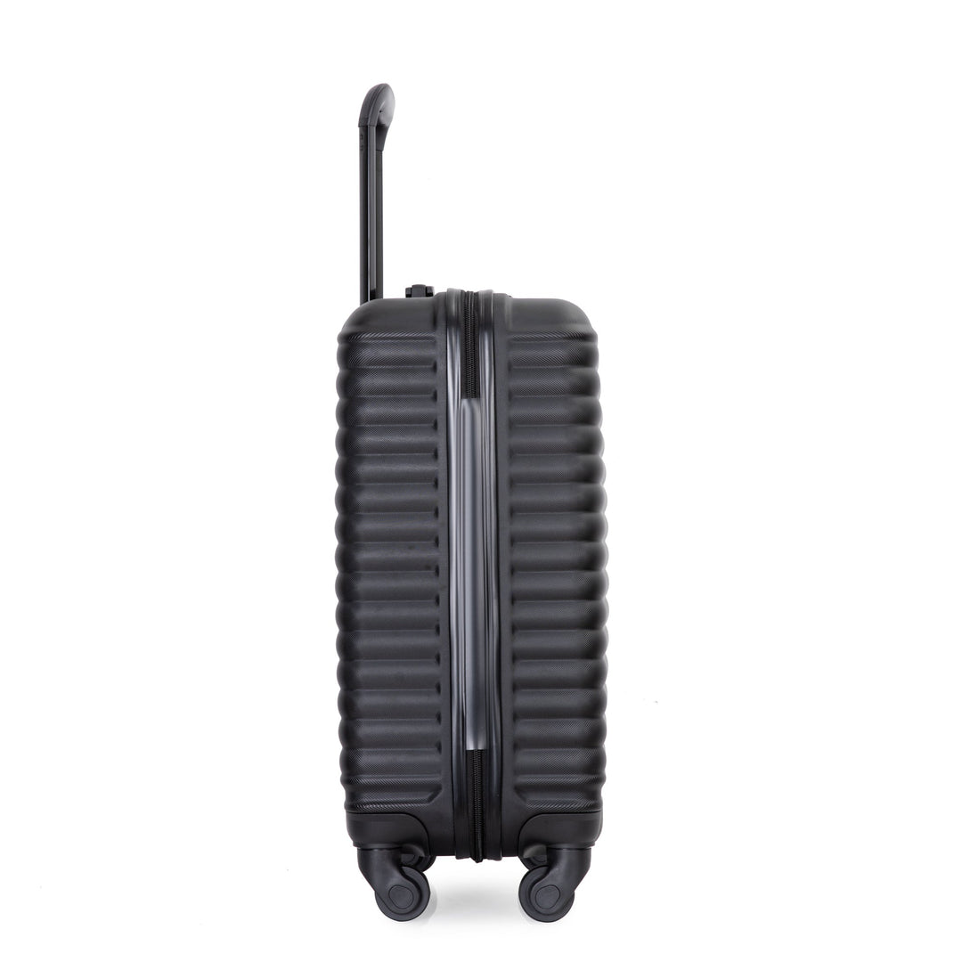 Lightweight 20' Carry On Luggage Suitcase with Spinner Wheels, Black ABS - Tenko Co., Ltd.
