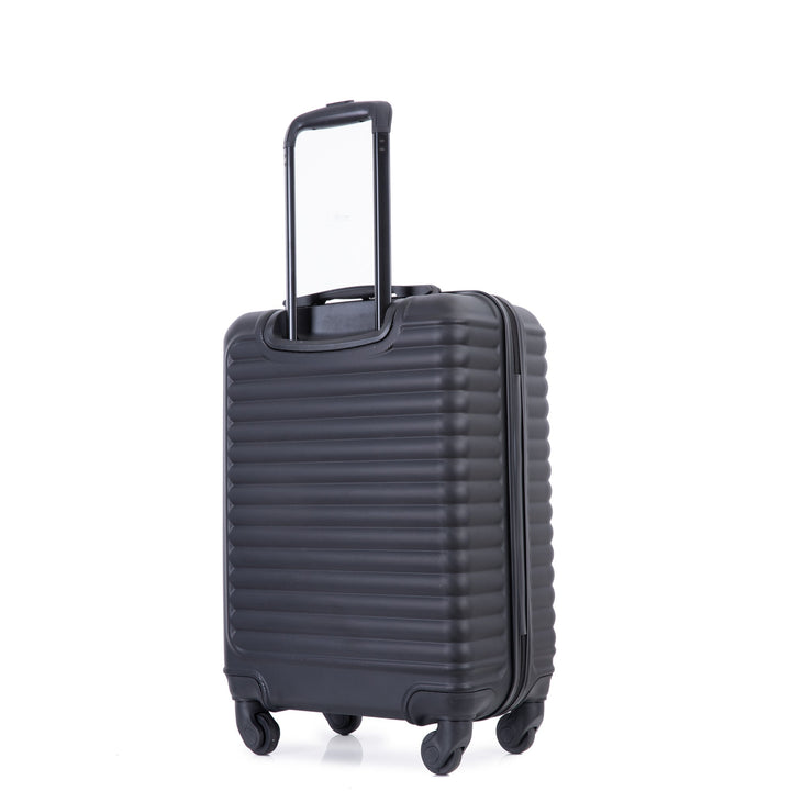 Lightweight 20' Carry On Luggage Suitcase with Spinner Wheels, Black ABS - Tenko Co., Ltd.
