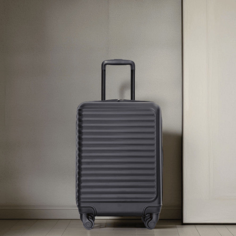 Lightweight 20' Carry On Luggage Suitcase with Spinner Wheels, Black ABS - Tenko Co., Ltd.