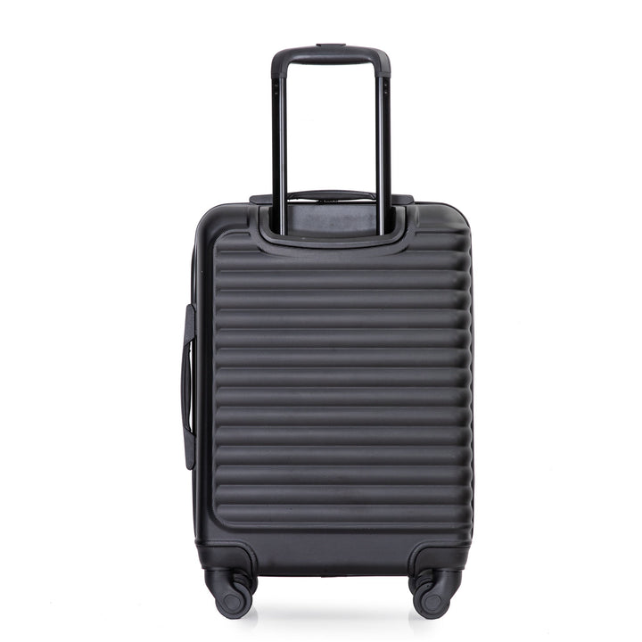 Lightweight 20' Carry On Luggage Suitcase with Spinner Wheels, Black ABS - Tenko Co., Ltd.