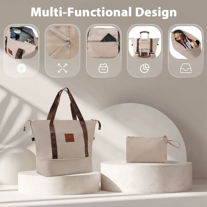 Luggage Sets 3 Piece Carry on Luggage 22x14x9 Airline Approved, Lightweight Hardshell ABS Suitcases with Wheels, 20 inch, Khaki - Tenko Co., Ltd.