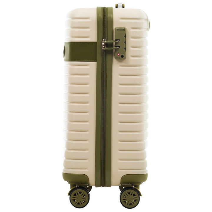 Luggage Sets 3 Piece Carry on Luggage 22x14x9 Airline Approved, Lightweight Hardshell ABS Suitcases with Wheels, 20 inch, White Green - Tenko Co., Ltd.