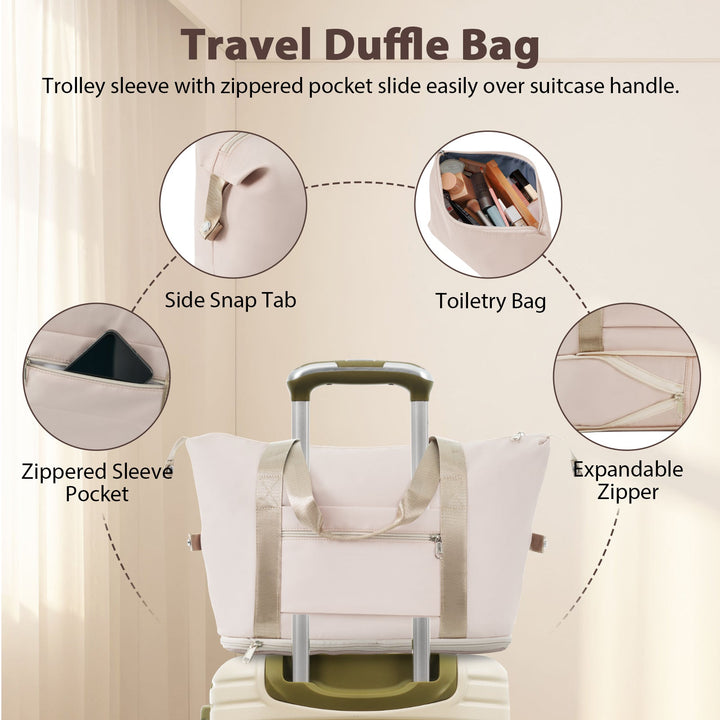 Luggage Sets 3 Piece Carry on Luggage 22x14x9 Airline Approved, Lightweight Hardshell ABS Suitcases with Wheels, 20 inch, White Green - Tenko Co., Ltd.