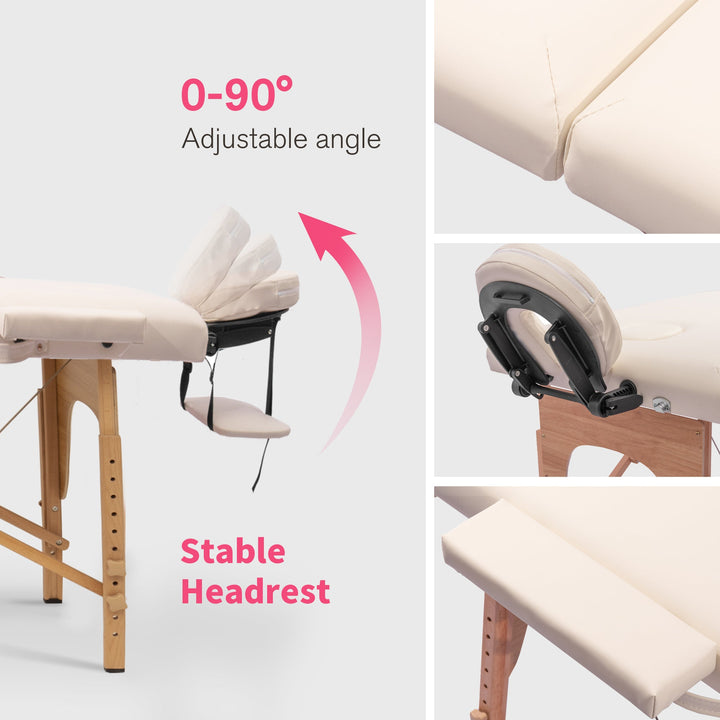 Massage Table Portable Massage Bed Lash Bed with Carrying Case SPA Table Height Adjustable, Salon Bed Face Cradle Bed - Tenko Co., Ltd.