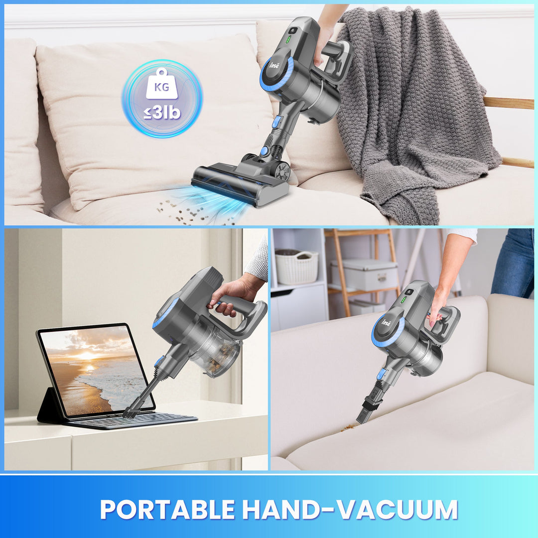 N3K Blue Silver Cordless Vacuum Cleaner - Tenko Co., Ltd.