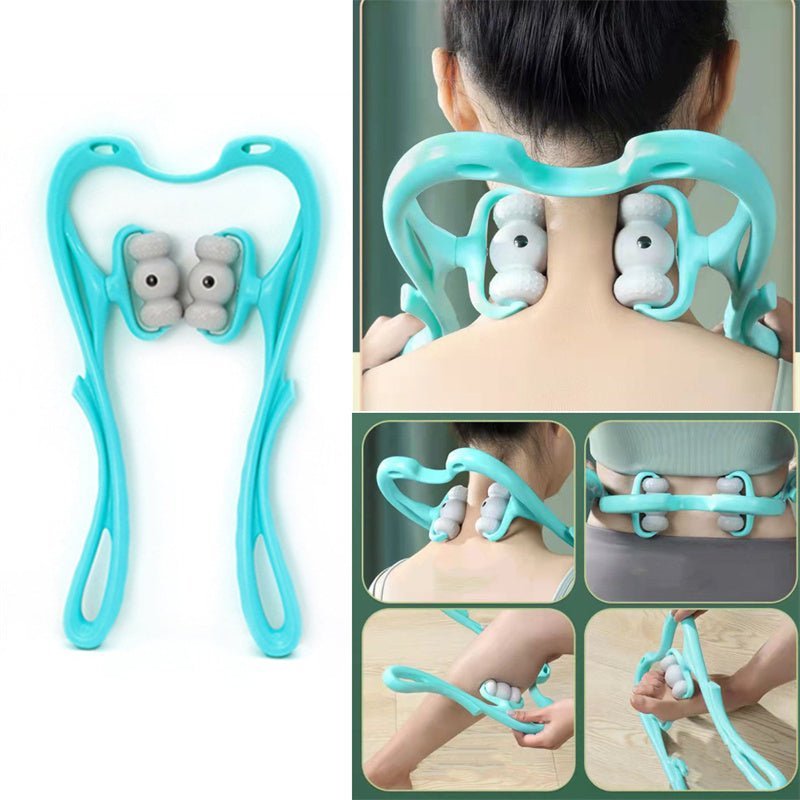 Neck Massager For Pain Relief Deep Tissue 360 Degree Neck Roller With 96 Pressure Point Neckbud Massage Roller For Neck Shoulder Waist Leg Foot Handheld Relaxer Tool - Tenko Co., Ltd.