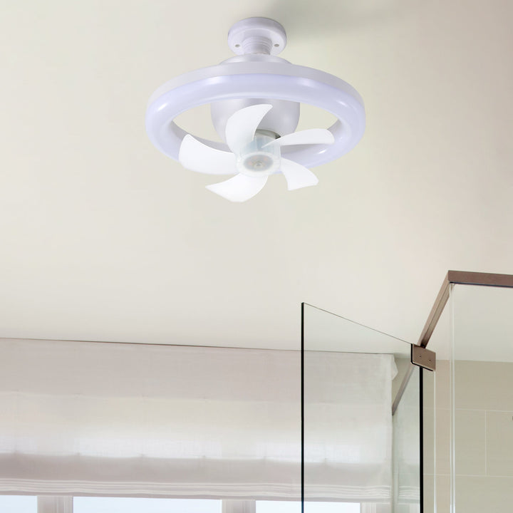 Socket Ceiling Fan with Light and Remote 360° Rotating Ceiling Fan 3 Colors and 3 Wind Speeds - Tenko Co., Ltd.