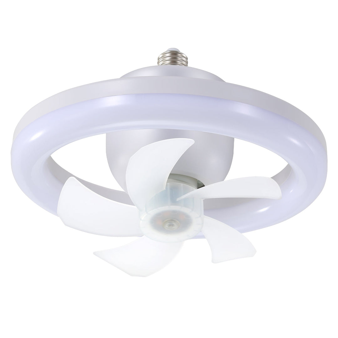 Socket Ceiling Fan with Light and Remote 360° Rotating Ceiling Fan 3 Colors and 3 Wind Speeds - Tenko Co., Ltd.