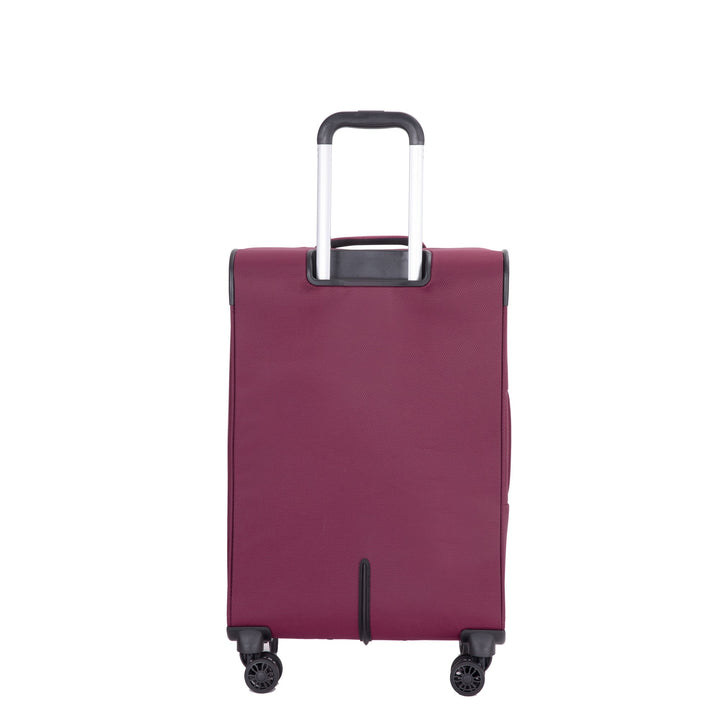 Softshell Suitcase Spinner Wheels Terylene Polyester Luggage Sets Carry On Suitcase Lightweight Durable WINE RED - Tenko Co., Ltd.