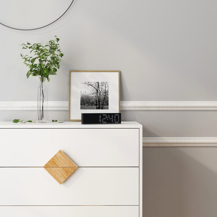 Solid wood special shape square handle design with 4 drawers bedroom furniture dressers - Tenko Co., Ltd.
